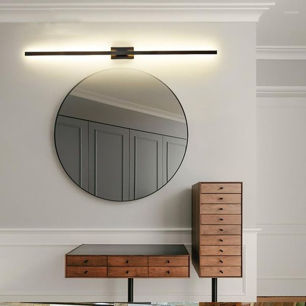 Lampes murales Lampe Salon TV Fond Grille Ligne Longue Bande Chambre Chevet Moderne Minimaliste