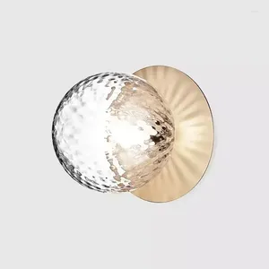 Lampes murales lampe nordique ronde verre abat-jour boule LED pour chambre chevet allée escaliers entrée déco luminaires