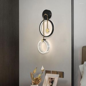 Lámparas de pared Apliques de linterna Apliques LED Accesorios de baño negros Acabados modernos Iluminación antigua Lámpara de cama