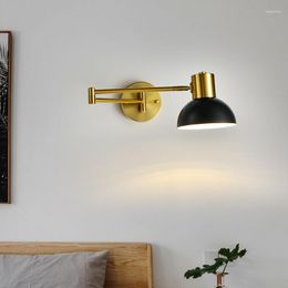 Lámparas de pared, candelabros de linterna, luces de habitación Vintage para lectura, lámpara inalámbrica, brazo oscilante, aplique de luz Led