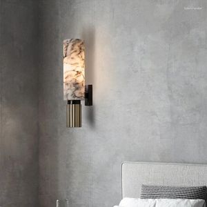 Lampes murales LED Art Lustre Pendentif Moderne Luxe Chinois Marbre Lampe Naturelle Lumineuse Décor Villa Couloir Escalier Étude