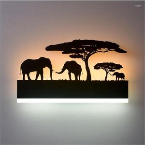 Wandlampen LED LAMP Zwart creatief dierenpatroon Huisdecor Woonkamer Slaapkamer Balkon Trap Paiskiost