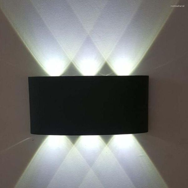 Appliques murales Lampe à LED Extérieure Ip66 Façade de Cour Avant Up Down Luminaire Applique Pour La Maison Couloir Intérieur Cage D'escalier Lumière Nordique