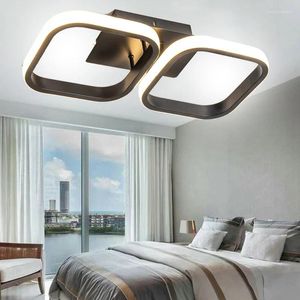 Lámparas de pared Lámpara LED Anillos cuadrados redondos Decoración de luz para el hogar Dormitorio Sala de estar Montaje en superficie Accesorio de iluminación de techo