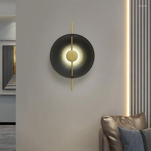 Wandlampen LED Postmoderne luxe ronde lichten voor slaapkamer Bedside Livingroom Indoor verlichting Fixture Home Decors Sconces