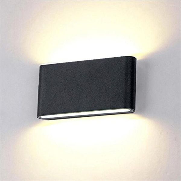 Lámparas de pared LED Sconce Luz de porche impermeable 12W Lámpara moderna IP65 Up Down Step Garden Pasillo Patio Iluminación interior al aire libre