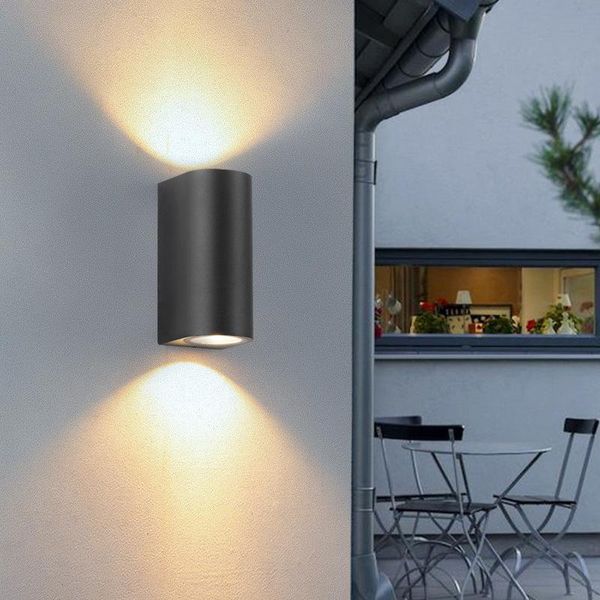 Appliques Lumière Ip65 Lampe Porche Waterpoof Noir COB Led Éclairage Jardin Décoration Extérieure Maison Armario