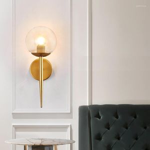 Wandlampen Lichte luxe gouden lichten SCONCE spiegelbevestiging lamp voor woonkamer slaapkamer decor badkamer bebreken huis binnenverlichting