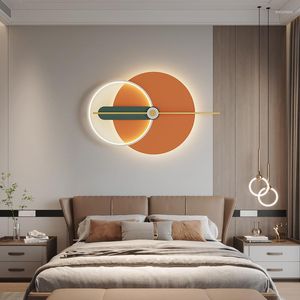 Lampes murales salon décoration luxe rond canapé fond lumière éclairage Simple moderne nordique chambre lampe de chevet