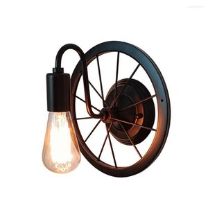 Lampes murales Loft décor Vintage roue applique industrielle fer rouille luminaire pour cuisine lampe de chevet Antique éclairage à la maison