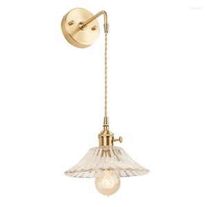 Wandlampen loftstijl koperen sconce edison glazen lampenkaplamp vintage led -lamp voor huisverlichting lamparas