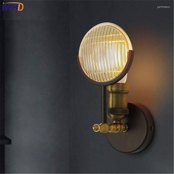 Lámparas de pared Estilo Loft Industrial Vintage LED Lámparas de hierro Lámpara antigua Decoración para el hogar Mesita de noche E27 Bombilla Edison Sconce Lighting