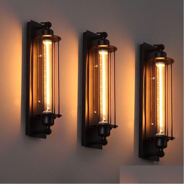 Lampes murales Loft Vintage American Industrial Light Edison E27 LETHING-LIGHTING Eye-Lantern Lights Lights Home Decoration Lighting Drop Deli Dhhnc