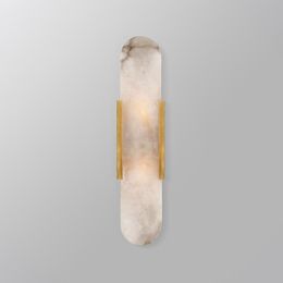 Wandlampen Melange Langwerpige Blader Postmoderne Natuurlijke Marmeren Licht Creatieve Luxe El Club Indoor Nachtkastje Leeslamp