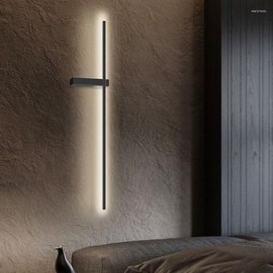 Lampes murales Minimaliste Art Design Plus Long LED Lumières Chambre Décorer Applique Salon Fond El Escalier Couloir Luminaires