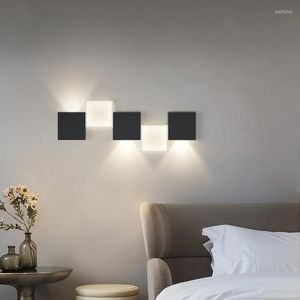 Wandlampen Minimalistisch LED LAMP SLAAM SLAAPKAMBAD MODERE Woonkamer achtergrond Noordse huis binnen decor verlichting armaturen