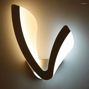 Wandlampen Moderne acryl LED LAMP SCONCE VOOR SLAAPKAMER AISLE WANDLeucht Applique Murale Luminaire Mirror Lichtarmaturen AC90-260V