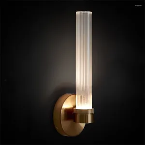 Wandlampen Moderne Amerikaanse Gouden Glazen Pijp Noordse Slaapkamer Nachtkastje Studie Gangpad Woonkamer Schansen Verlichting Decor Verlichting