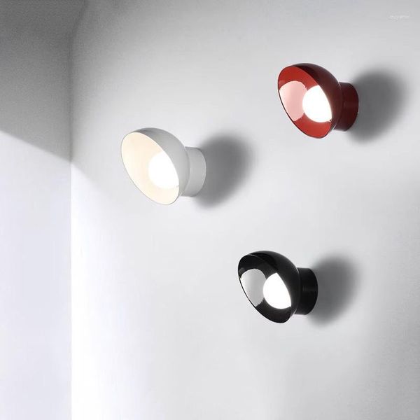 Lampes murales Art Art moderne Louleurs LED intérieures Lampe de lit de chambre à coucher blanc noir noir rouge pour le salon Escalier Entrée El AC220V