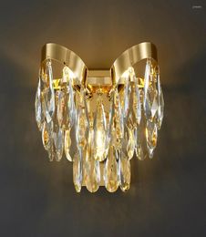 Appliques murales chambre moderne or applique luxe cristal lampe chevet couloir salon Design LED maison luminaire intérieur