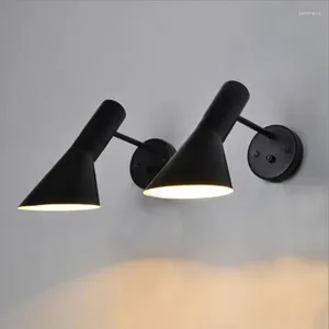 Appliques murales moderne noir blanc métal lampe Loft réglable lumière industrielle bouton de commutation chambre éclairage décor Flexo