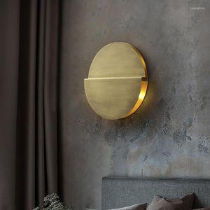 Lampes murales modernes cuivre or rétro lampe intérieure décorative lumière LED chevet pour salon chambre escalier allée cheminée