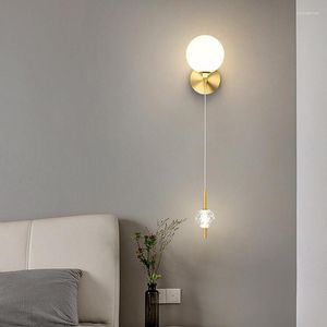 Lampes murales appliques en verre en cristal moderne