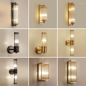 Lámparas de pared Modern Crystal Gold Luces negras LED además del baño para la sala de estar Decoración del dormitorio de la habitación de los accesorios de interior