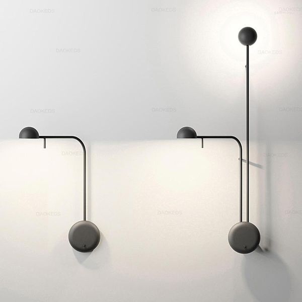 Lámparas de pared Apliques largos de cristal modernos Luces de habitación Lustre Led Polea de madera antigua Merdiven Accesorios de baño negros Lámpara de vela