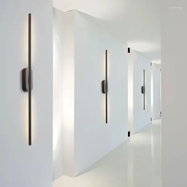 Lámparas de pared Diseño moderno Moda LED Aluminio Óxido Espejo Luz frontal Sala de estar Dormitorio Lámpara de pasillo