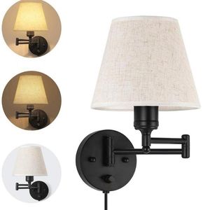 Wandlampen moderne elegante lamp indoor verlichting sconces woonkamer slaapkamer bedkamer led light e27 110-220v doek retro