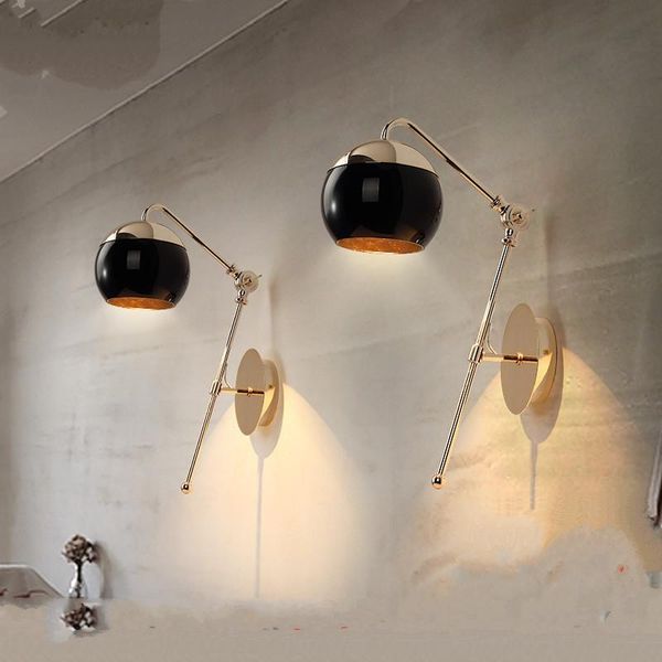 Lampes murales lampe moderne art boule de verre LED miroir lumière pour salle à manger chambre lumières café salon décor à la maison luminaires