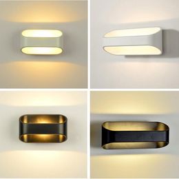 Wandlampen Moderne LED Verstelbaar licht Downward Lamp Zwart binnen 12W Corridor Wall gemonteerd mogelijk