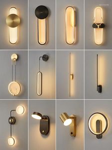 Lámparas de pared LED modernas, iluminación de baño antigua, luces de litera para tocador, luz Retro