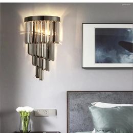 Lampes murales LED moderne Creative Sconce Light Crystal Lights Fixtures For Bedroom Living Room Luxury Indoor Home