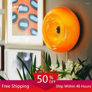 Lampes murales Verre LED moderne pour chambre à coucher salon Hallway Restaurant Café Decoration Sconce Light Bedside El Fond