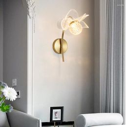 Lámparas de pared Lámpara LED moderna decorativa para dormitorio Pasillo Pasillo Iluminación de cabecera Aplique Decoración Luces