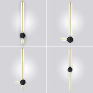 Muurlampen moderne led lamp gouden strip lichte huisdecoratie woonkamer achtergrond slaapkamer gang gang gang verlichting armatuur