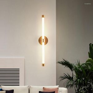 Appliques murales moderne lampe à LED maison applique intérieure pour salon chambre fer acrylique Tube tuyau haut vers le bas Rome décor éclairage