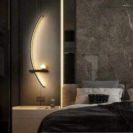 Wandlampen Moderne LED-lamp Eenvoudige creatieve decoratieve slaapkamer Nachtkastje Woonkamer Achter Badkamer Spiegelverlichting