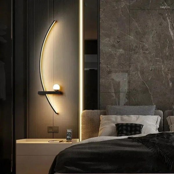 Lampes murales Lampe LED moderne Simple Creative Creative Chambre à coucher Chevet Salon Salle de bain Miroir Éclairage