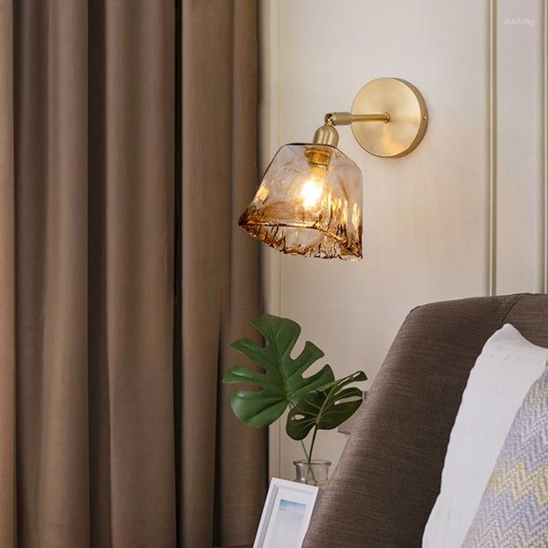 Lámparas de pared Lámpara LED moderna con interruptor Pasillo Luz de lujo Estética Novedad Decoración Maison Accesorios para el hogar