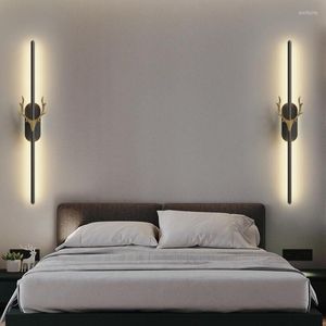 Wandlampen moderne led Long lamp Minimalistisch bedroom Slaapkamer SCONCE LICHT LIDE ROOP VOOR HUIS DECORATIE LICHTING AC85-265V