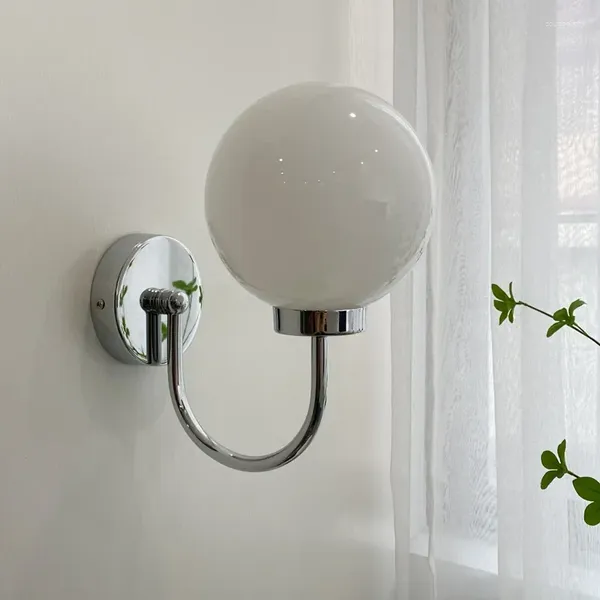 Lámparas de pared Apliques LED modernos G9 Luz de orbe de vidrio para dormitorio Lámpara de espejo de noche Estudio El Baños Pasillo Balcón Luces interiores