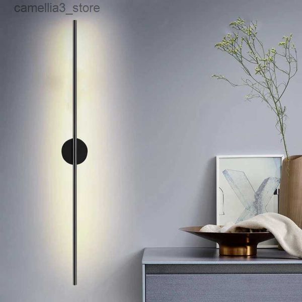 Lámparas de pared Lámpara de pared LED moderna Aplique LED dorado Dormitorio Lámpara de pared de noche Decoración interior Aplique de luz Lámpara acrílica de hierro Q231127