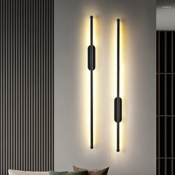 Lámparas de pared Lámpara lineal moderna Led Dormitorio Decoración para el hogar Aplique Aplicar Oficina Cocina Accesorio Decoración Pequeña luz nocturna