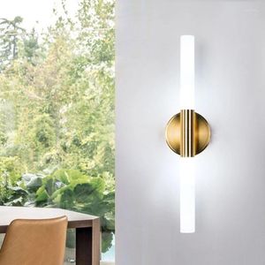 Wandlampen Moderne metalen buis Pijplamp LED-verlichting voor thuis Woonkamer Decoratie Spiegellicht Slaapkamer Schansarmaturen