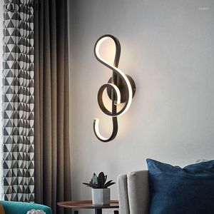 Lampes murales minimaliste moderne pour salon chambre à coucher éclairage intérieur allée noir blanc maison déco lumières AC90V-260V