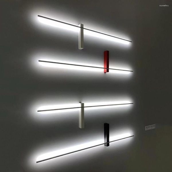 Appliques murales moderne minimaliste lampe à LED nordique salon TV fond lumières pour la maison chambre chevet atmosphère miroir éclairage