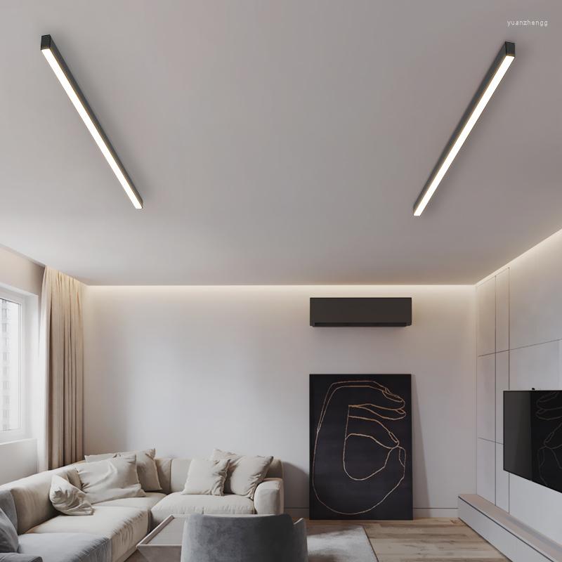 Wandlampen moderne minimalistische LED -Lampe Streifenoberfläche montierte lineare leichte Korridor Schlafzimmer Esszimmer Decke Leben
